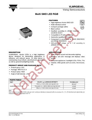 VLMRGB343-ST-UV-RS datasheet  